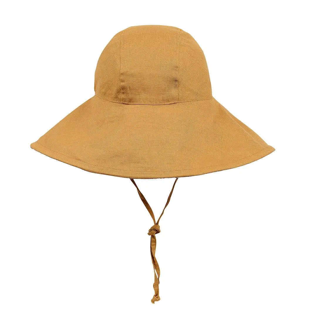 Bedhead Girls Wide- Brimmed Sun Bonnet Hat- Matilda/Maize M