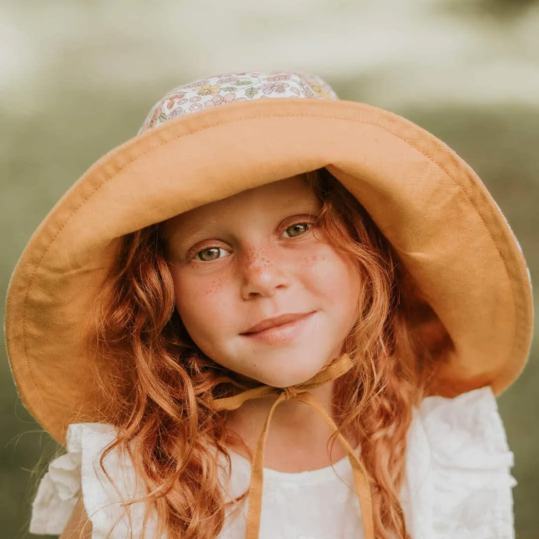Bedhead Girls Wide- Brimmed Sun Bonnet Hat- Matilda/Maize M