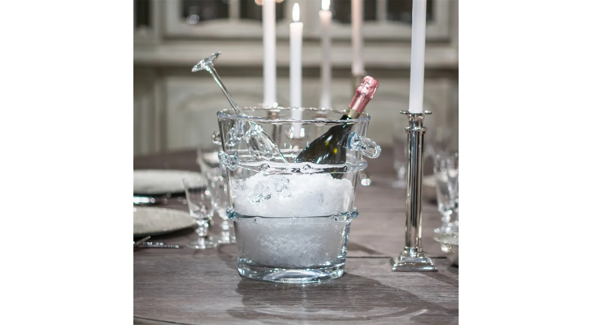 Belgian Hand-blown Oversized Art Glass Cooler