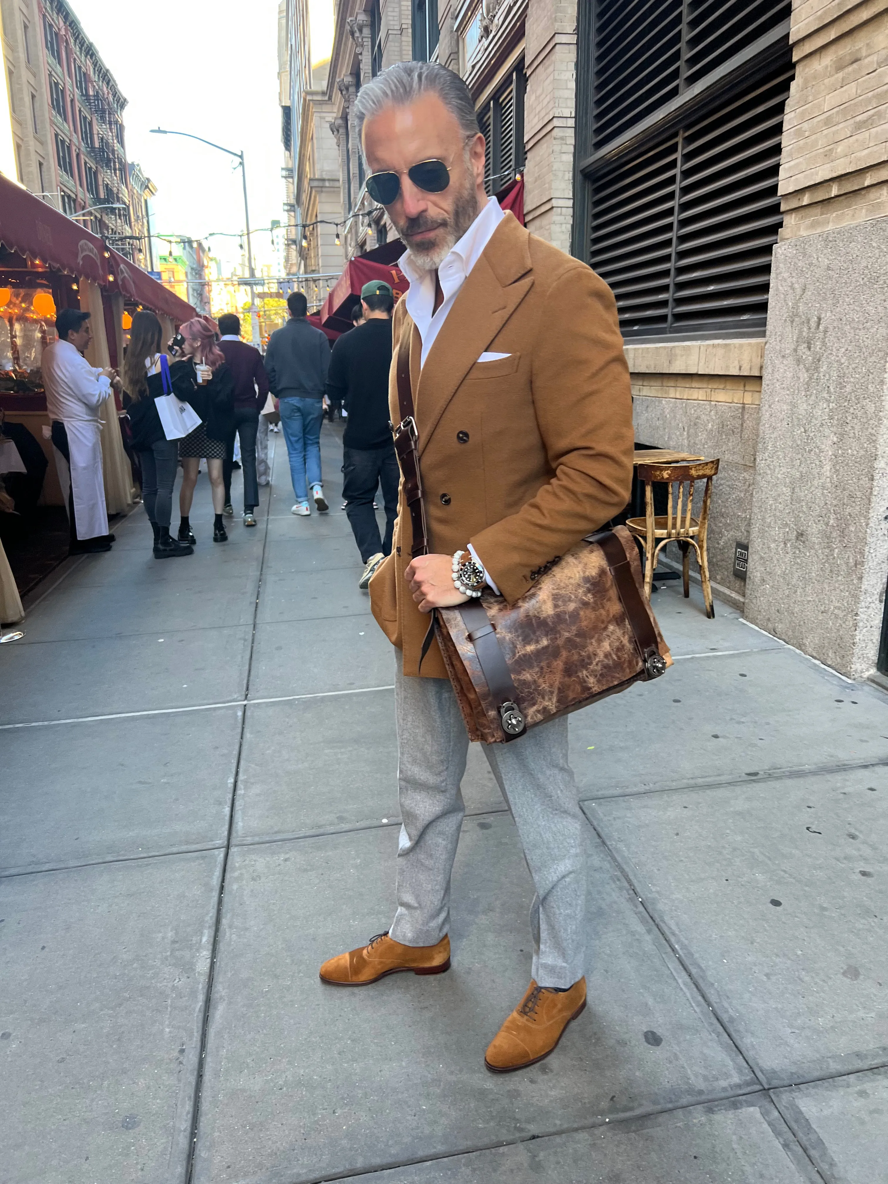 Bespoke Men’s Handstitched Leather Satchel