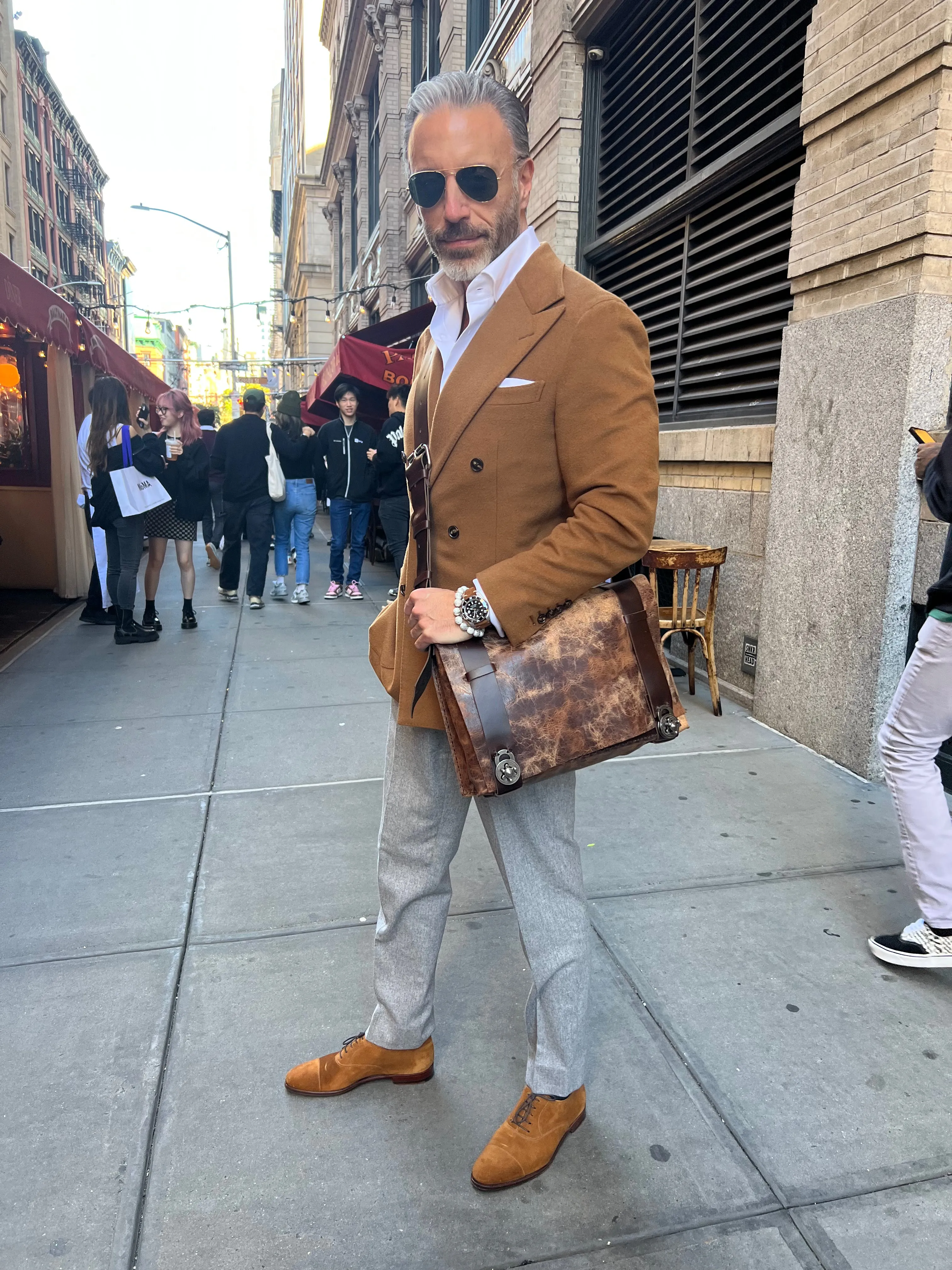 Bespoke Men’s Handstitched Leather Satchel