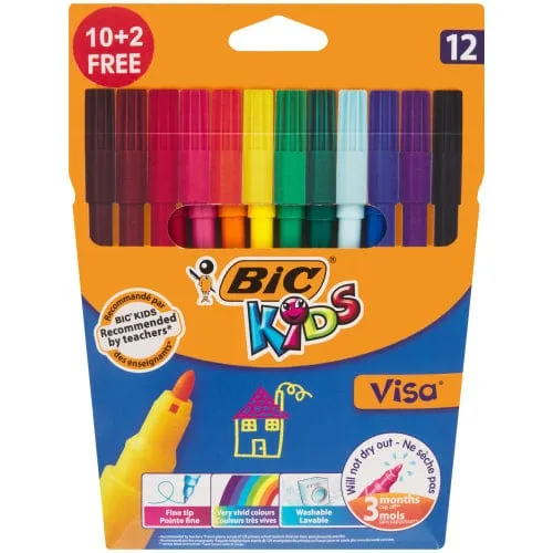 Bic Kids Visa Felt Pens 10   2 Pack