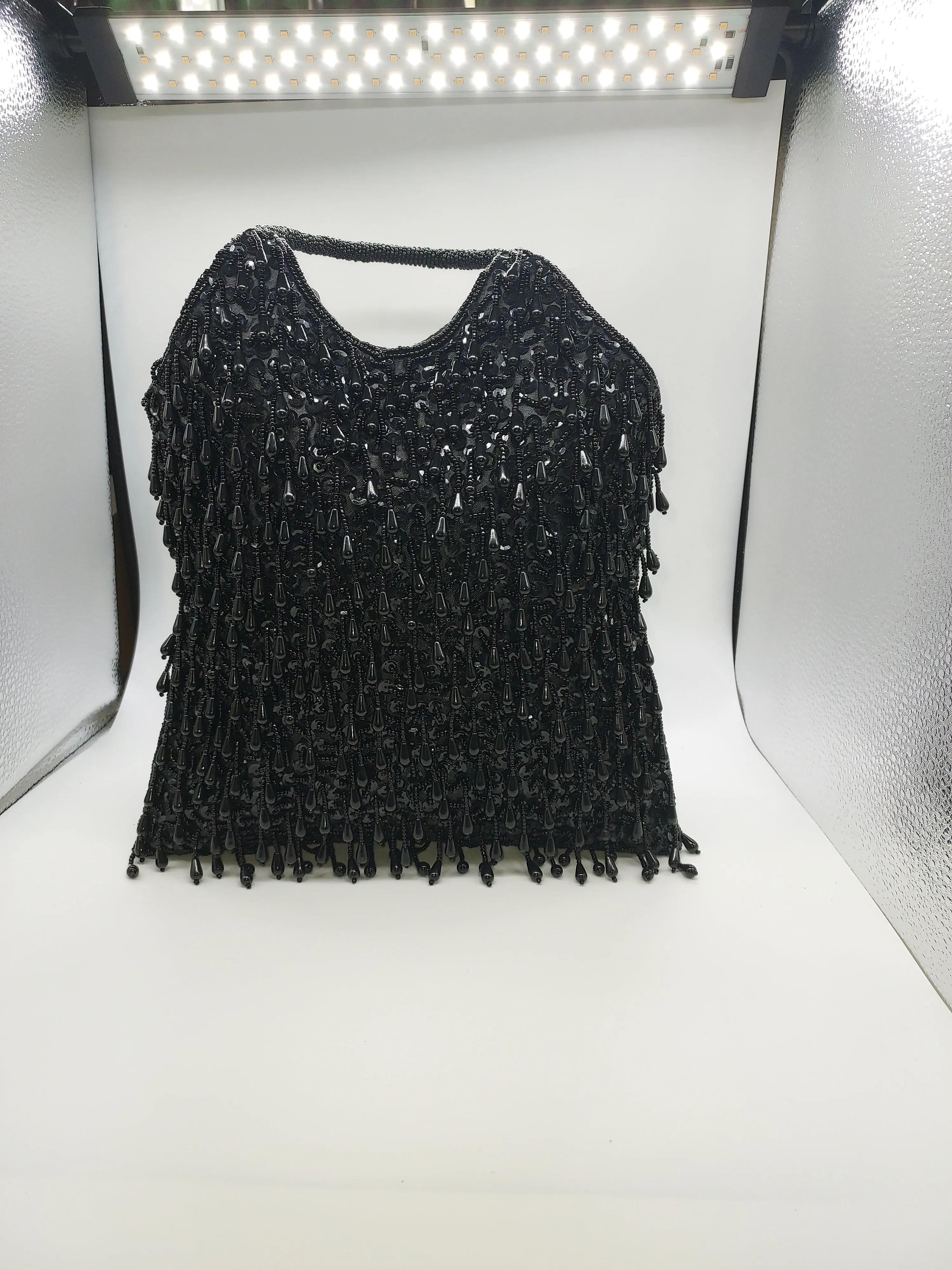Black Beaded Bag For Women
