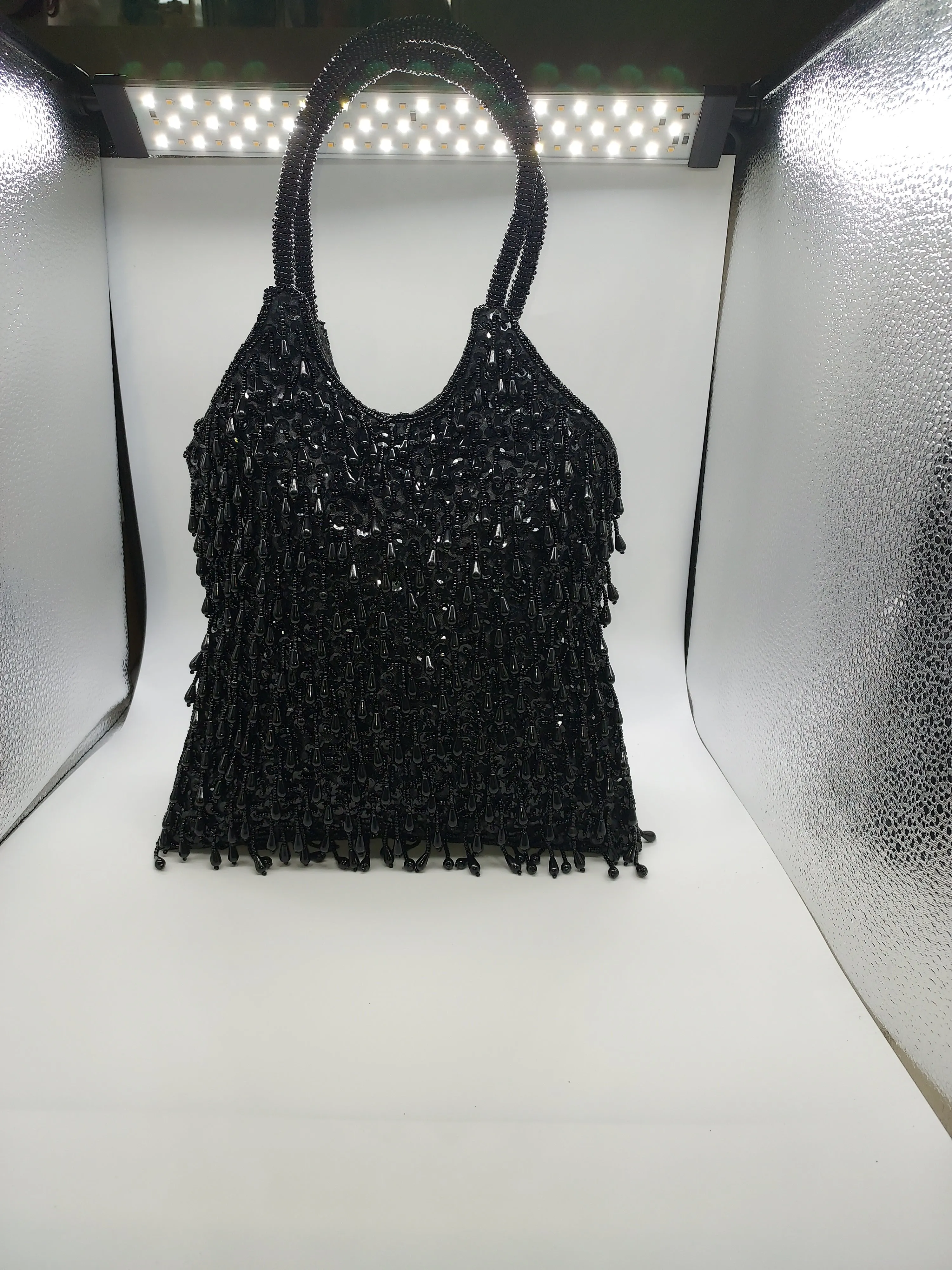 Black Beaded Bag For Women