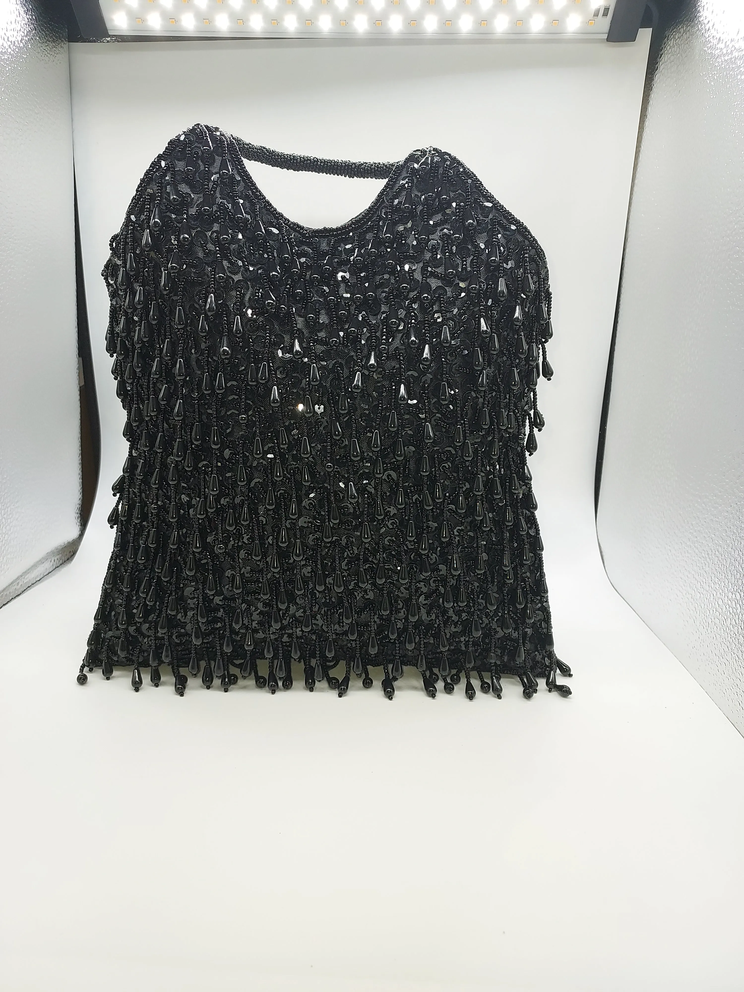 Black Beaded Bag For Women