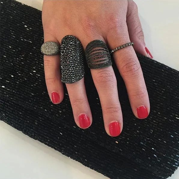Black Beaded Clutch