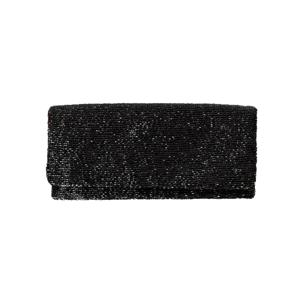 Black Beaded Clutch