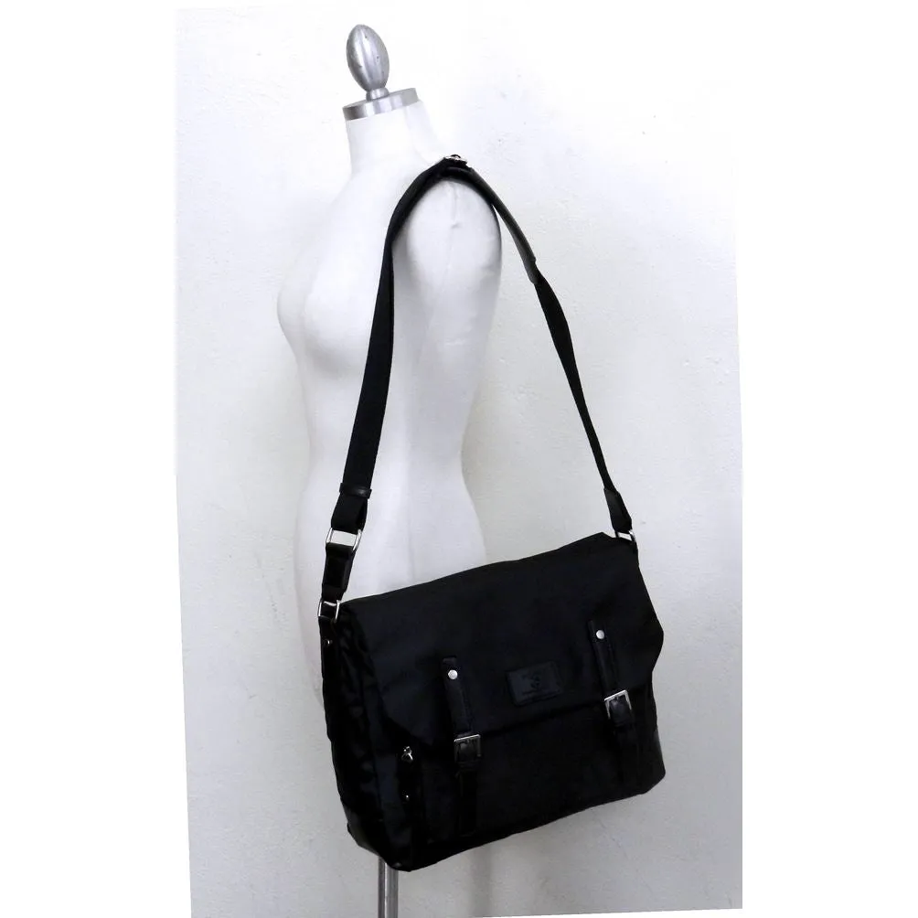 black Canvas IPad Laptop school form protected school Messenger bag