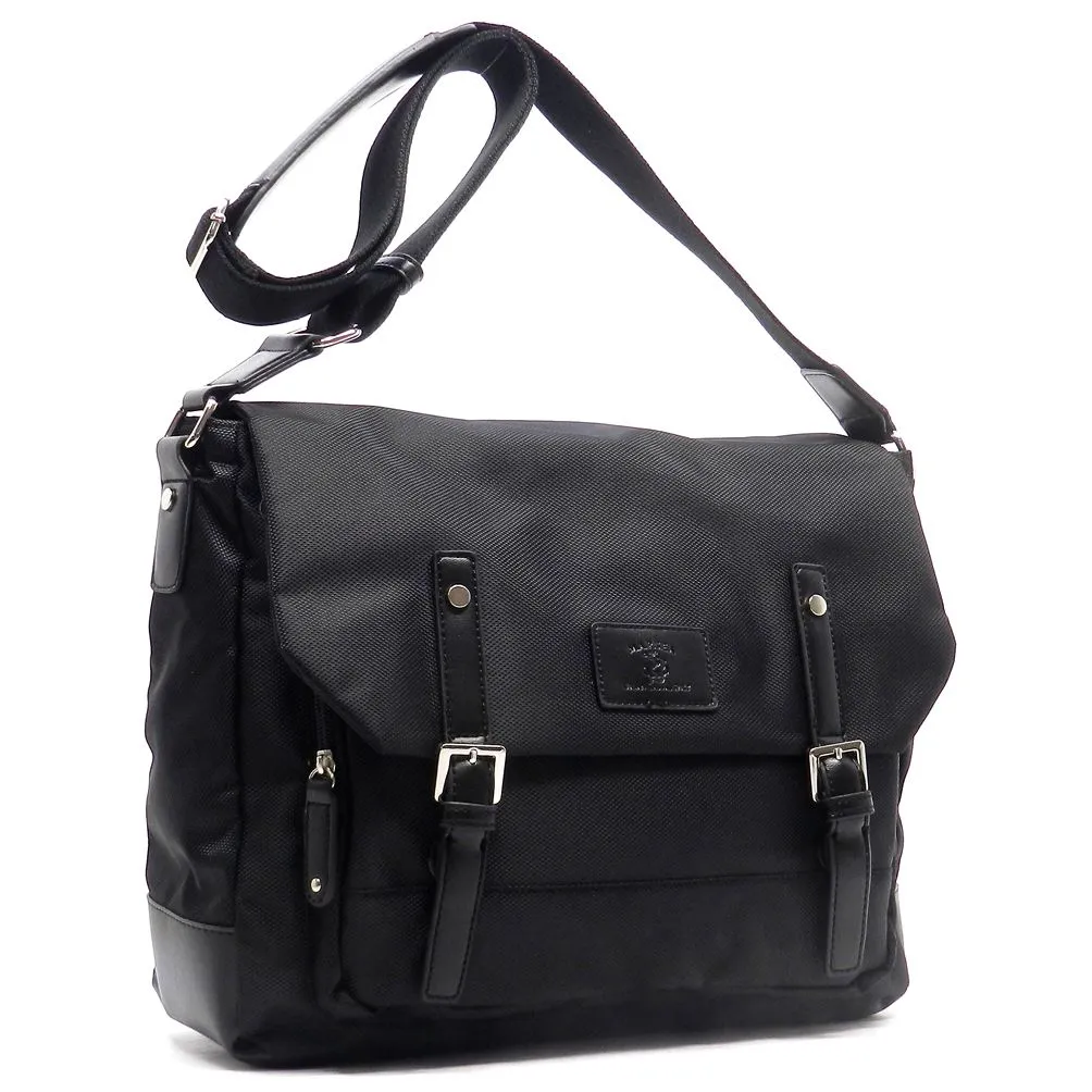 black Canvas IPad Laptop school form protected school Messenger bag