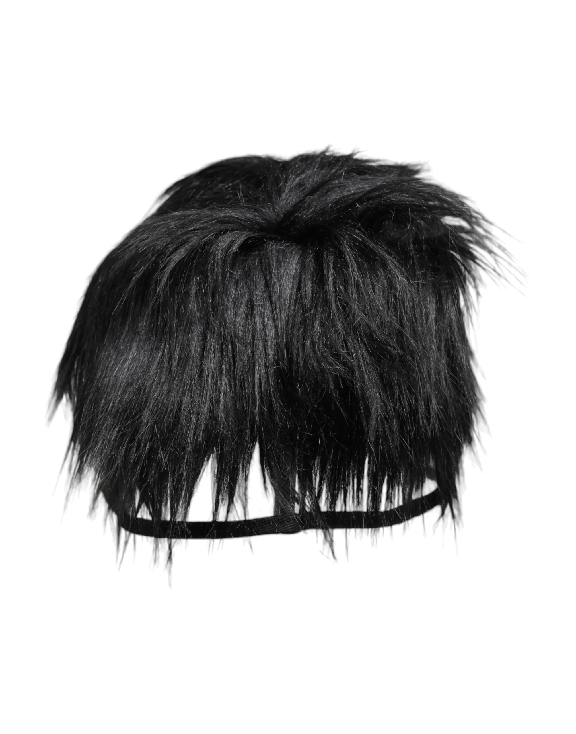 Black Faux Fur Bucket Hat