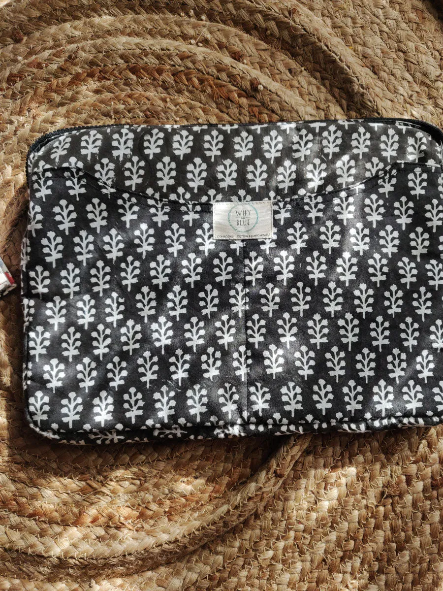 Black Floral Laptop Sleeve