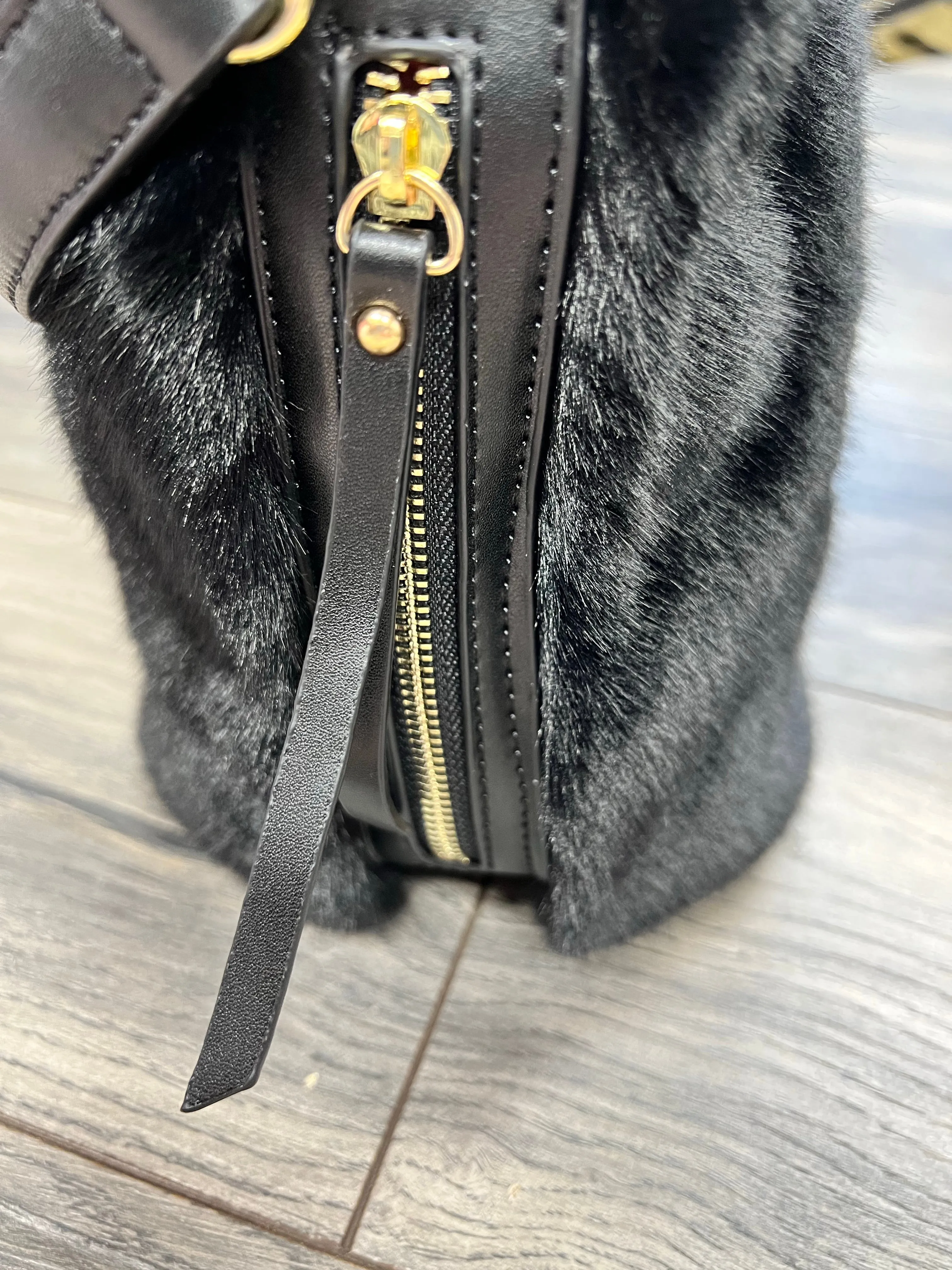 Black Fur Bag
