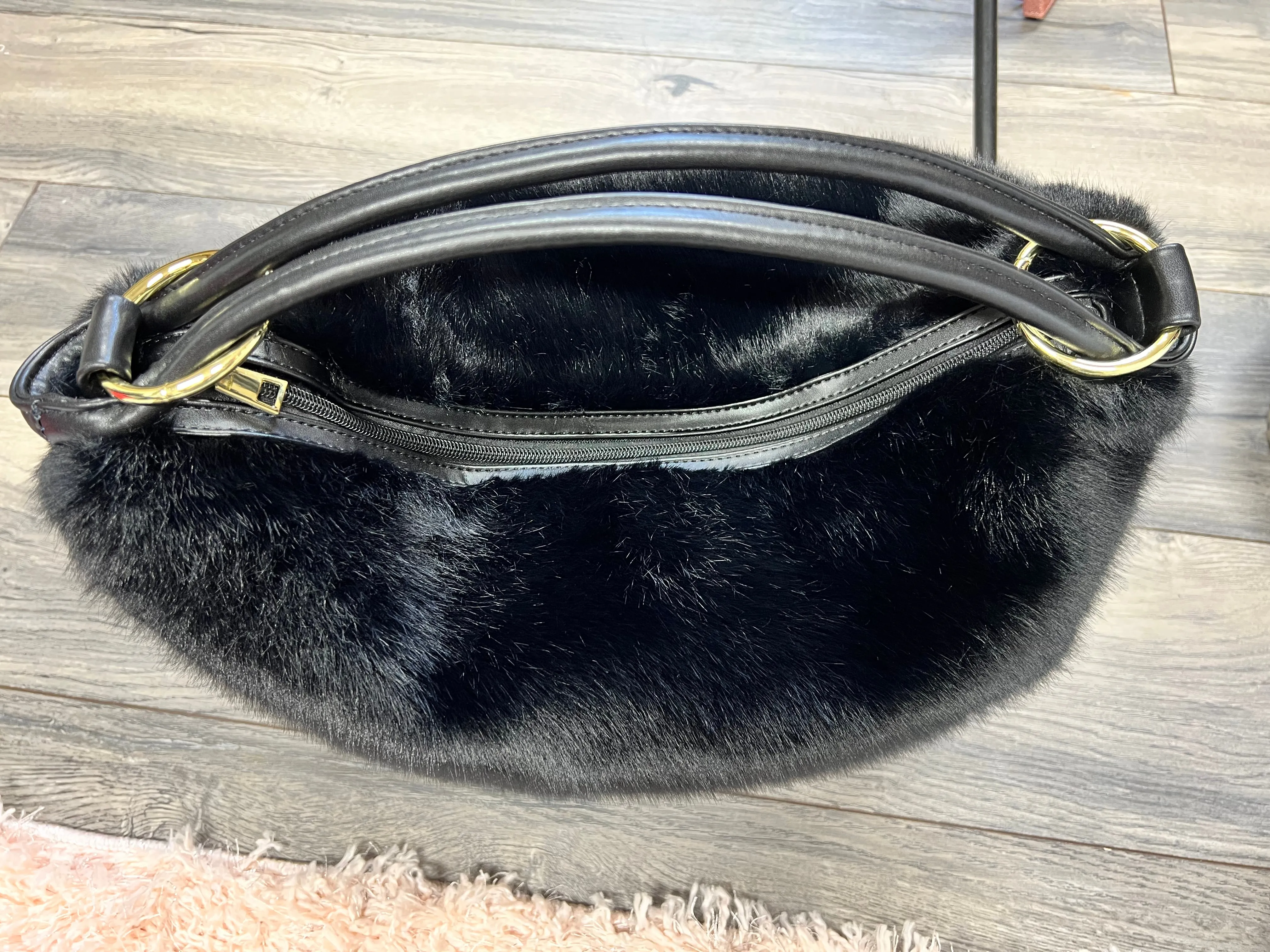 Black Fur Bag