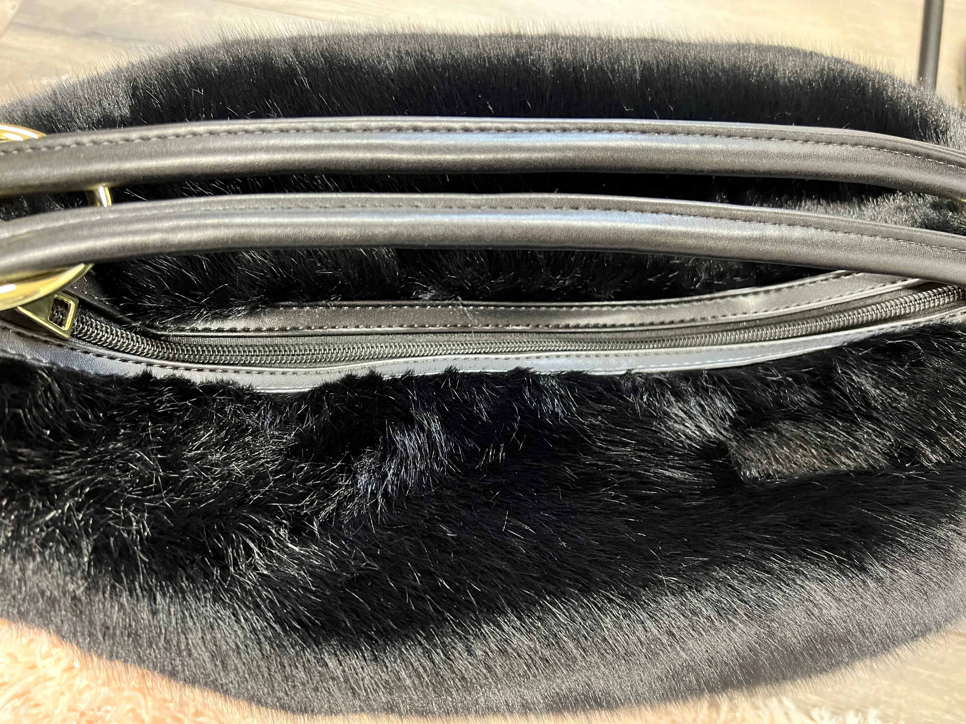 Black Fur Bag