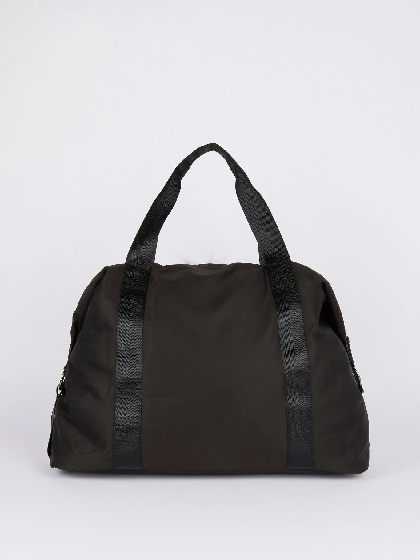 Black Fur Detail Handbag