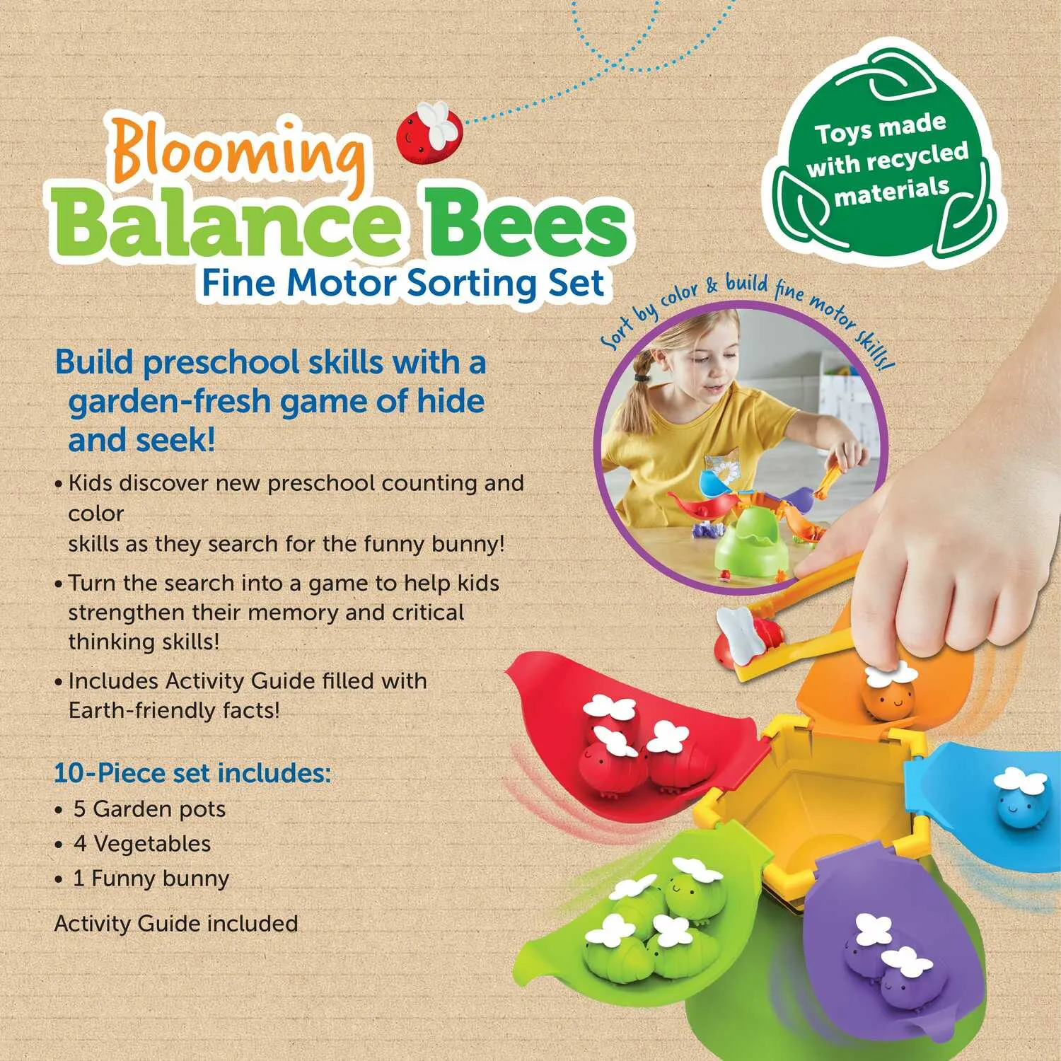 Blooming Balance Bees Fine Motor Sorting Set