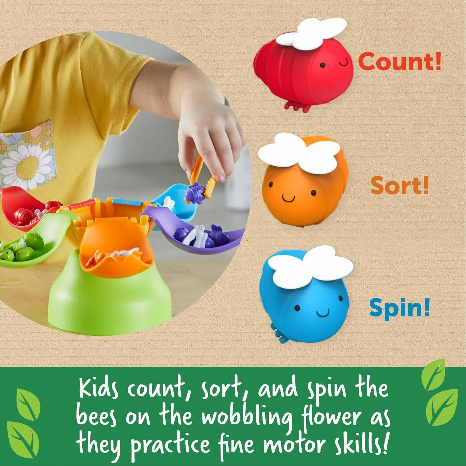 Blooming Balance Bees Fine Motor Sorting Set