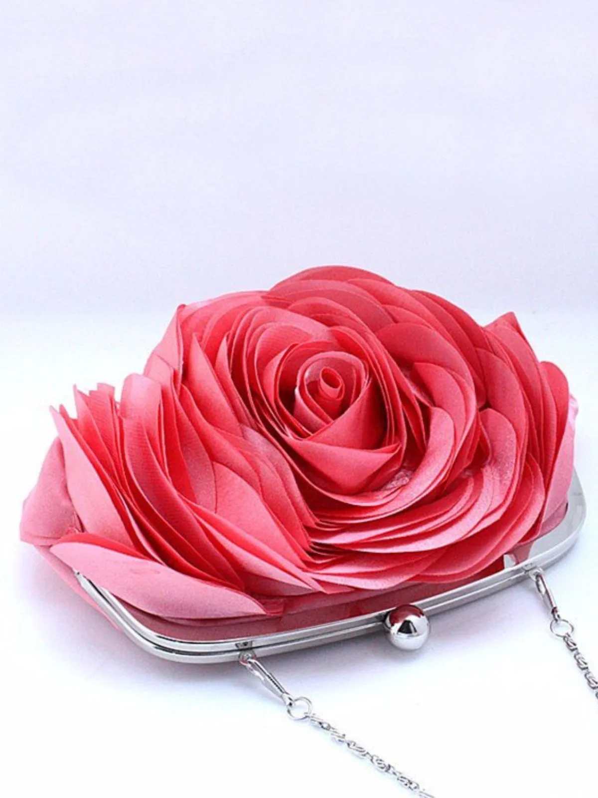 Blooming With Grace Rose Flower Evening Clutch