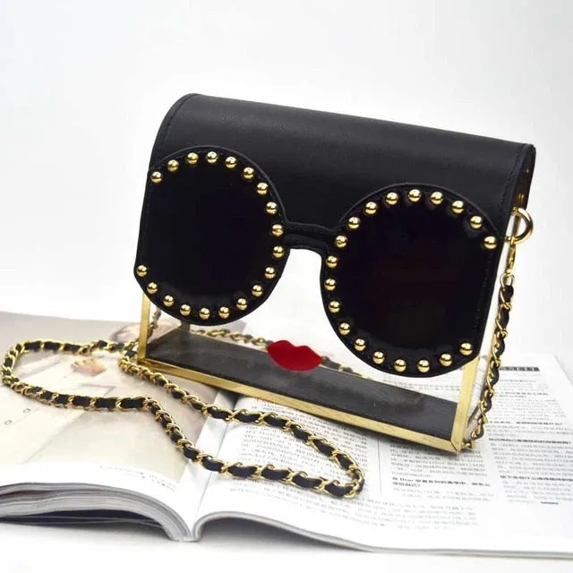 Box evening  diamond flower Clutch Bag