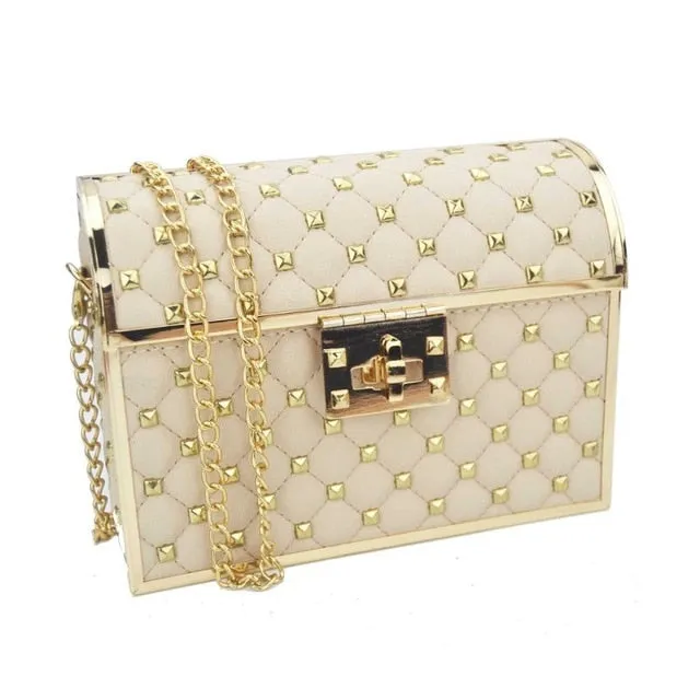 Box evening  diamond flower Clutch Bag