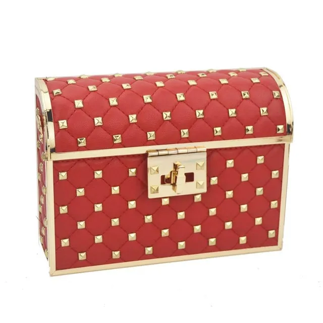 Box evening  diamond flower Clutch Bag