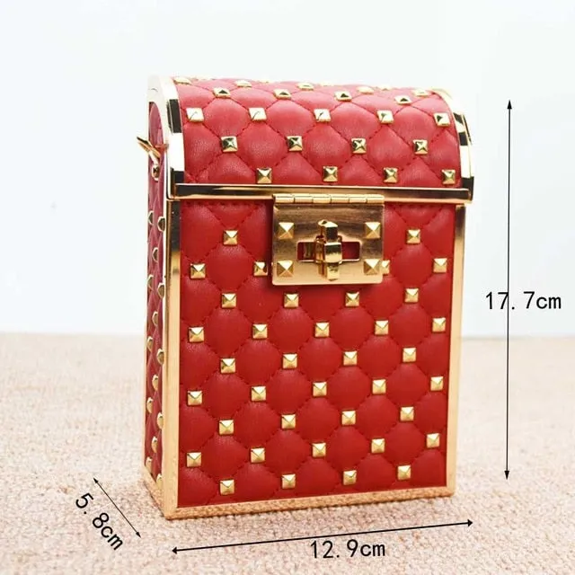 Box evening  diamond flower Clutch Bag