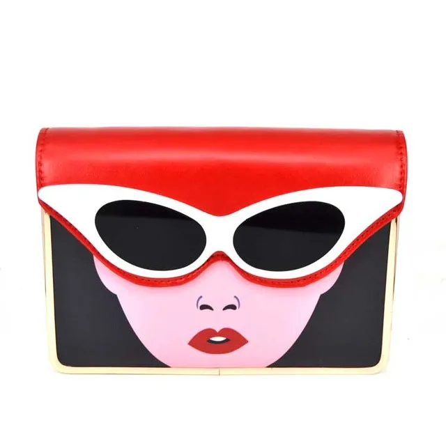 Box evening  diamond flower Clutch Bag
