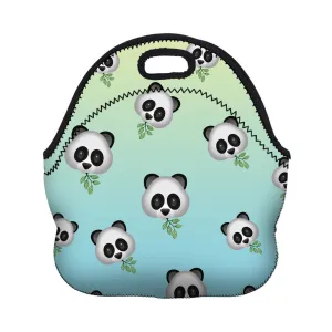 Boys Girls Kids Women Adults Insulated School Travel Outdoor Thermal Waterproof Carrying Lunch Tote Bag Cooler Box Neoprene Lunchbox Container Case For Outdoors,Work,Office,School (Cute Pandas)