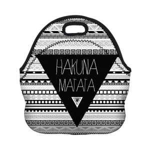 Boys Girls Kids Women Adults Insulated School Travel Outdoor Thermal Waterproof Carrying Lunch Tote Bag Cooler Box Neoprene Lunchbox Container Case (Hakuna Matata)