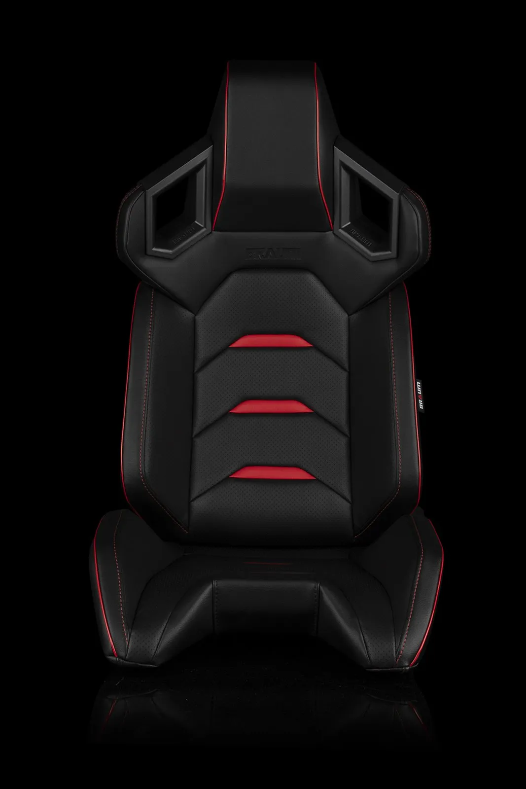 Braum Alpha-X Series Racing Seats - Black & Red (PAIR)