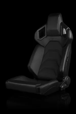 Braum Alpha-X Series Racing Seats - Black Stitching / Low Base (PAIR)
