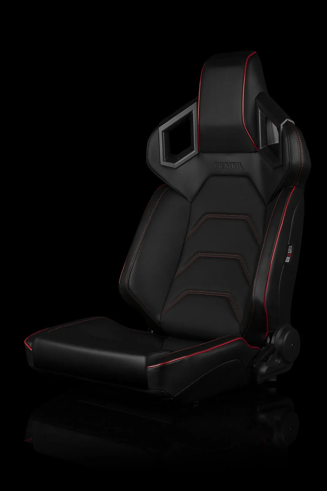 Braum Alpha-X Series Racing Seats - Red Stitching / Low Base Version (PAIR)