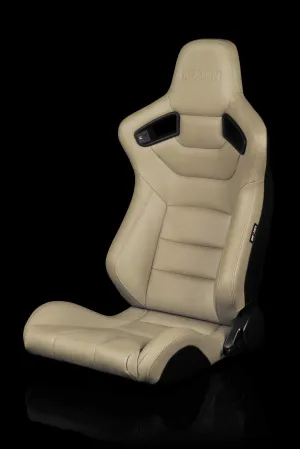 Braum Elite Series Sport Seats - Beige Leatherette (PAIR)