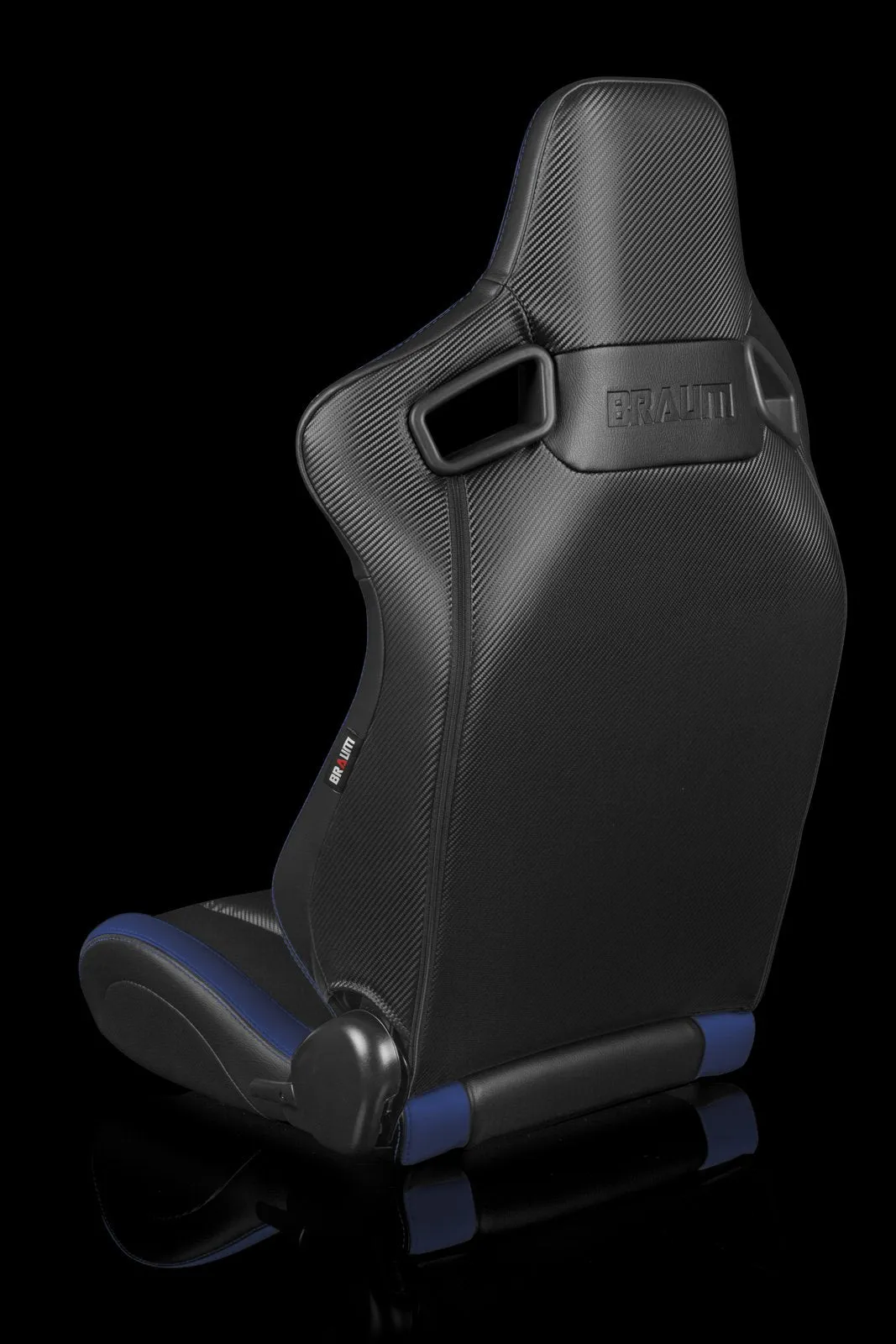 Braum Elite Series Sport Seats - Black and Blue Leatherette (PAIR)