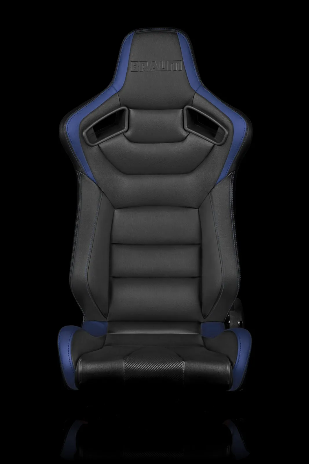 Braum Elite Series Sport Seats - Black and Blue Leatherette (PAIR)