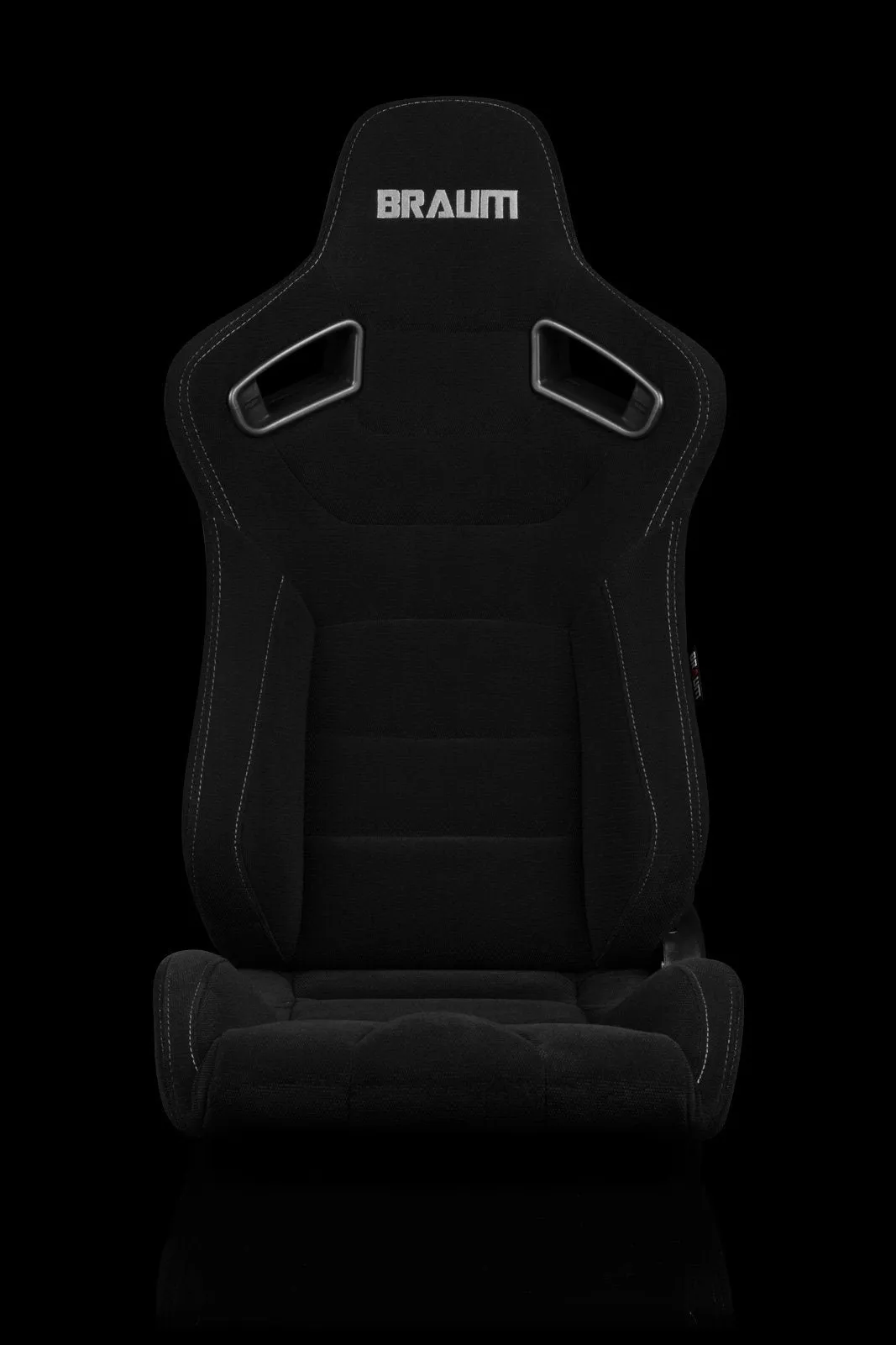 Braum Elite Series Sport Seats - Black / Grey Stitching (PAIR)