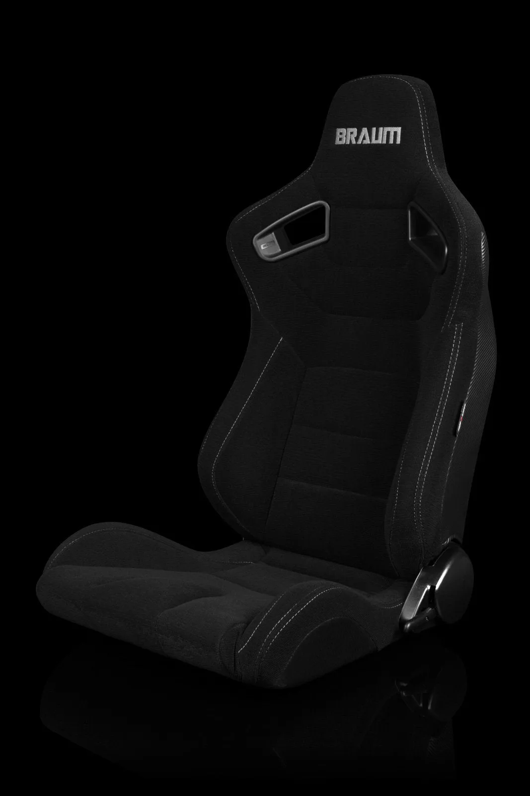 Braum Elite Series Sport Seats - Black / Grey Stitching (PAIR)