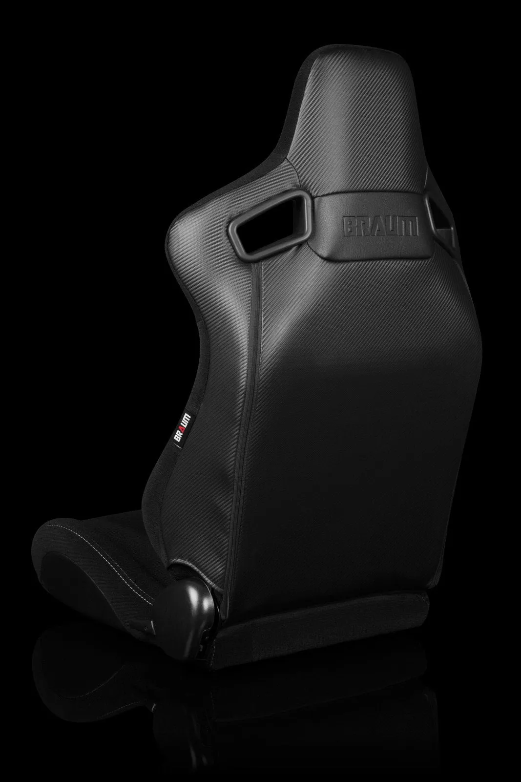 Braum Elite Series Sport Seats - Black / Grey Stitching (PAIR)