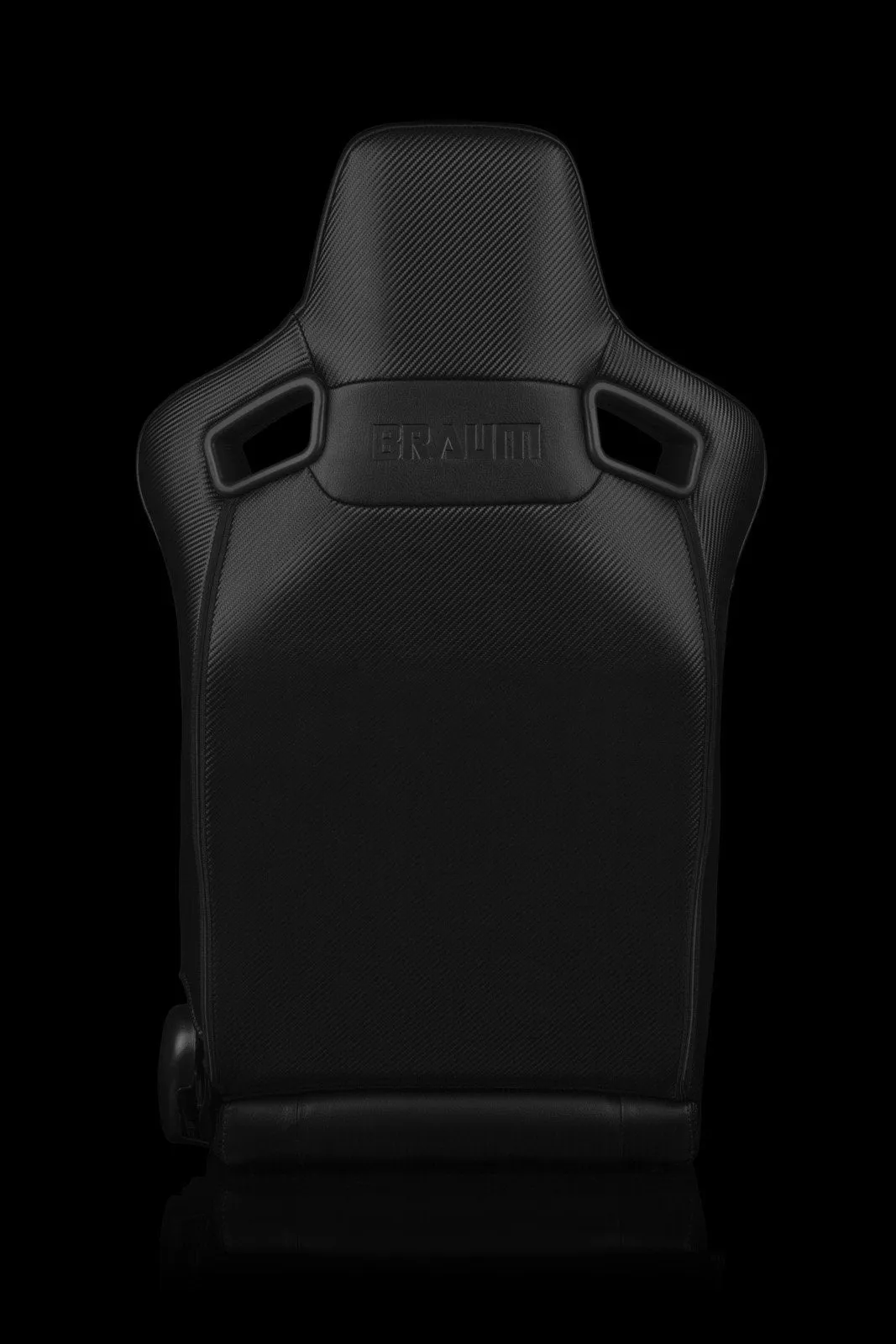 Braum Elite Series Sport Seats - Black Leatherette / Black Stitching (PAIR)