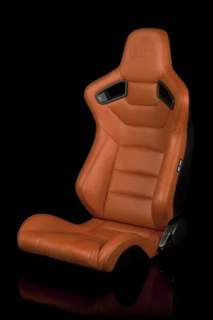 Braum Elite Series Sport Seats - British Tan Leatherette (PAIR)