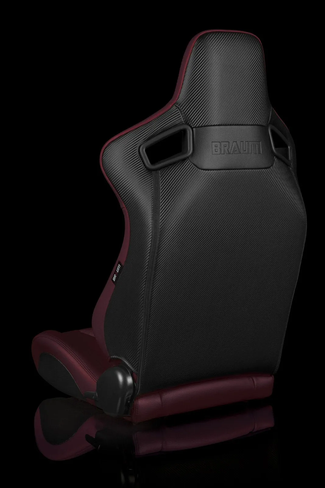 Braum Elite Series Sport Seats - Maroon Leatherette (PAIR)