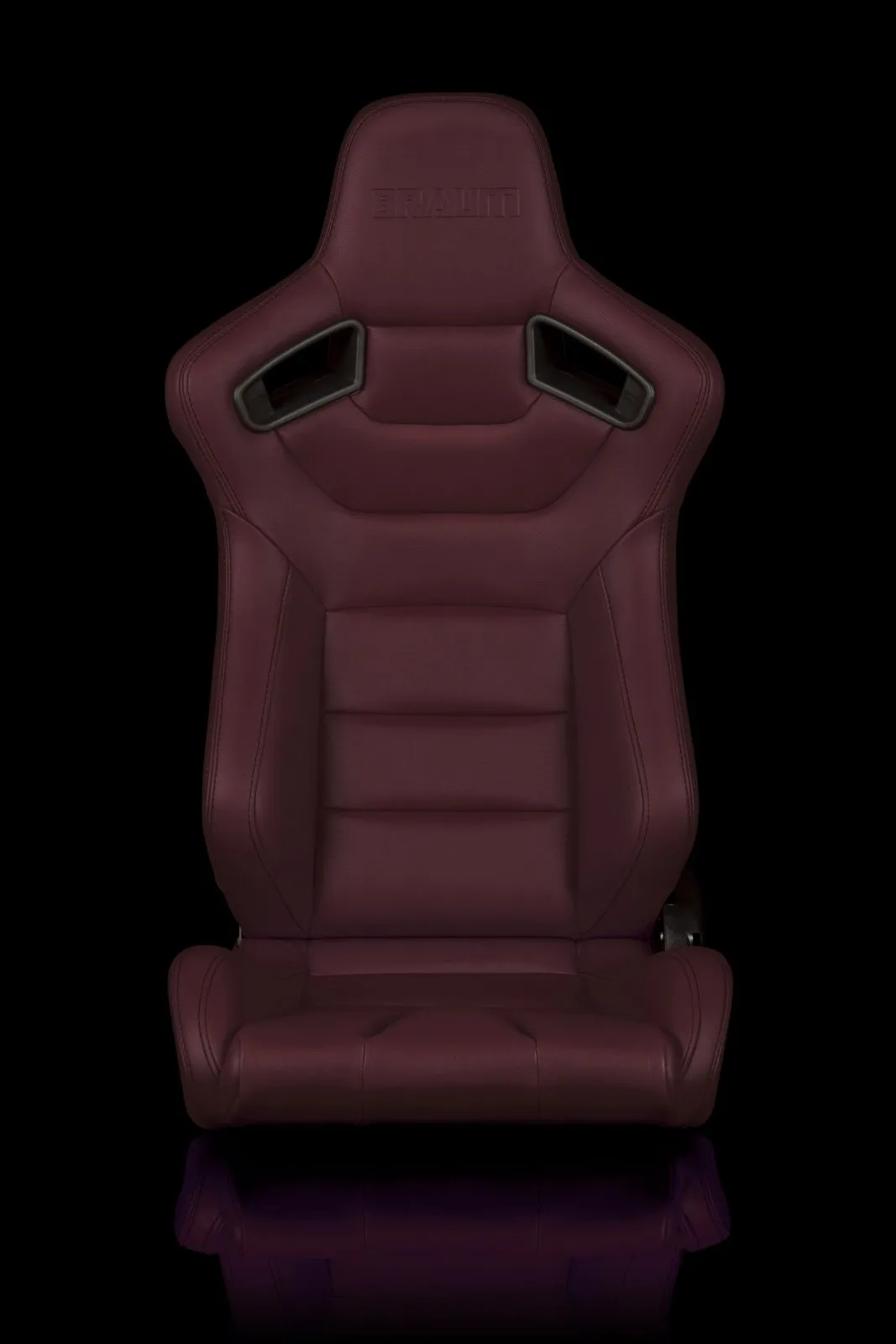 Braum Elite Series Sport Seats - Maroon Leatherette (PAIR)