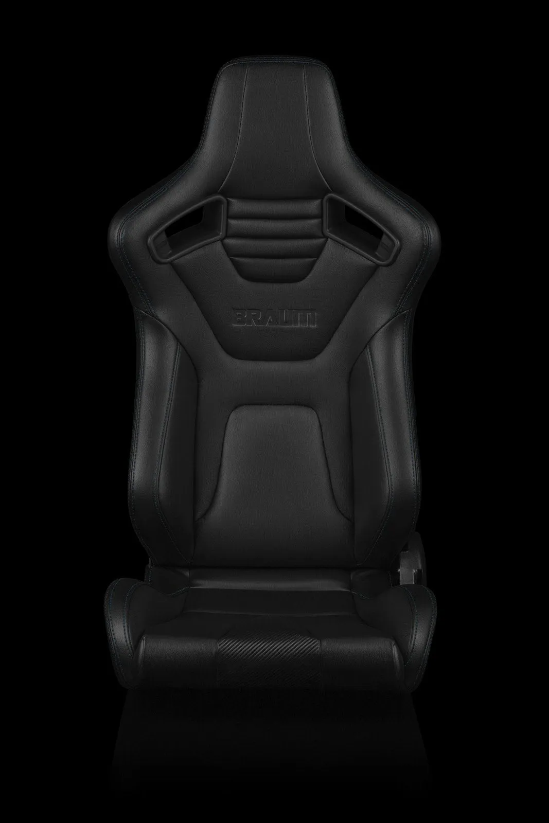 Braum Elite-X Series Sport Seats - Black Leatherette / Blue Stitching (PAIR)