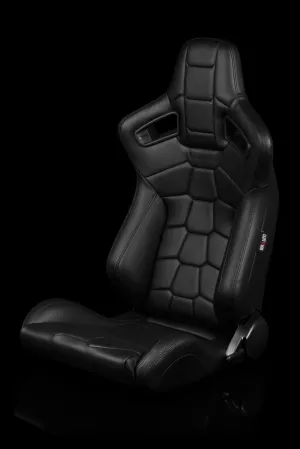 Braum Elite-X Series Sport Seats - Komodo / Black Leatherette / Black Stitching (PAIR)