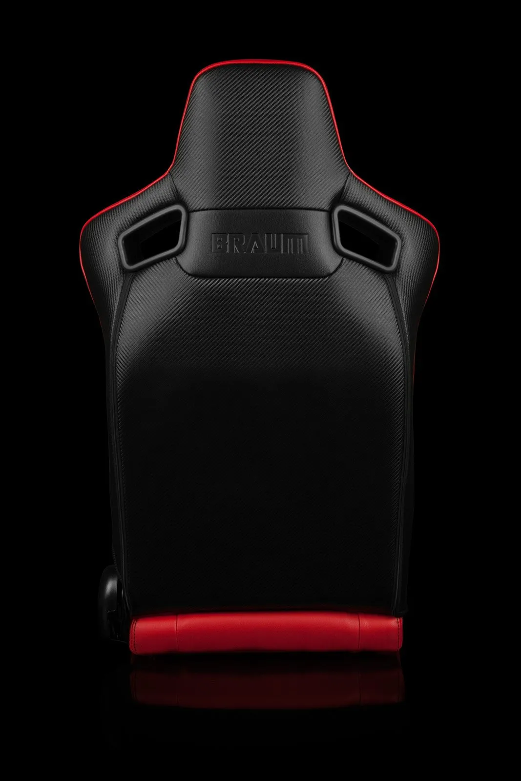 Braum Elite-X Series Sport Seats - Komodo / Red Leatherette / Black Stitching (PAIR)