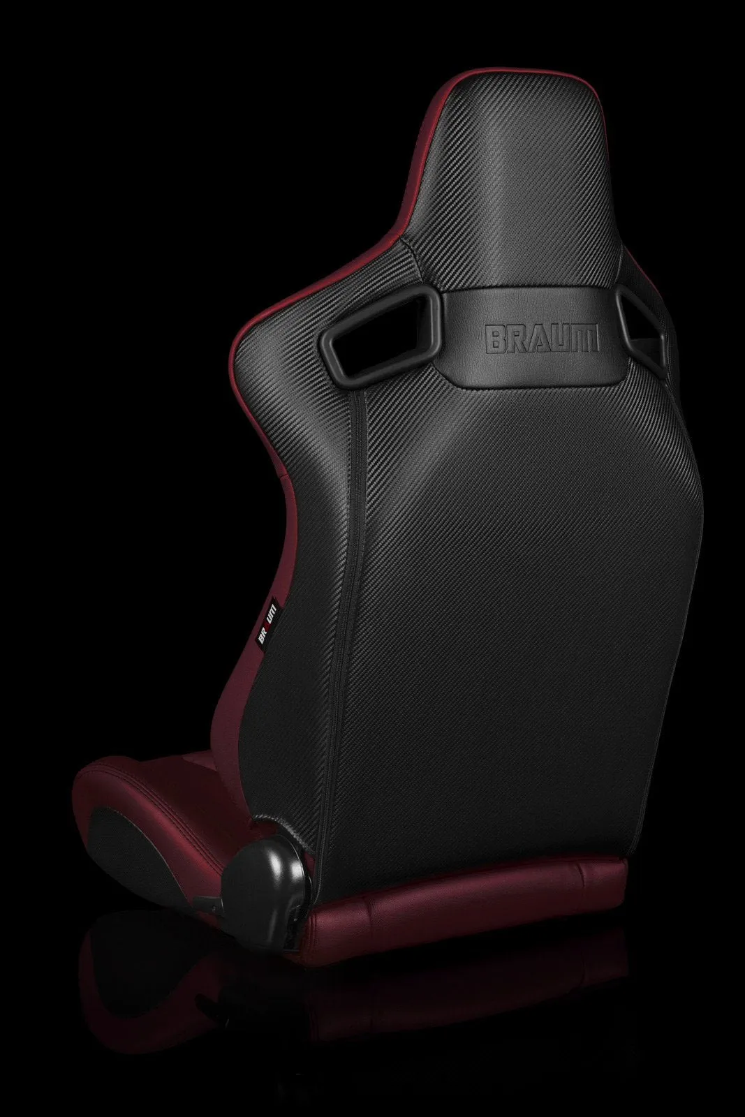 Braum Elite-X Series Sport Seats - Maroon Leatherette / Black Stitching (PAIR)