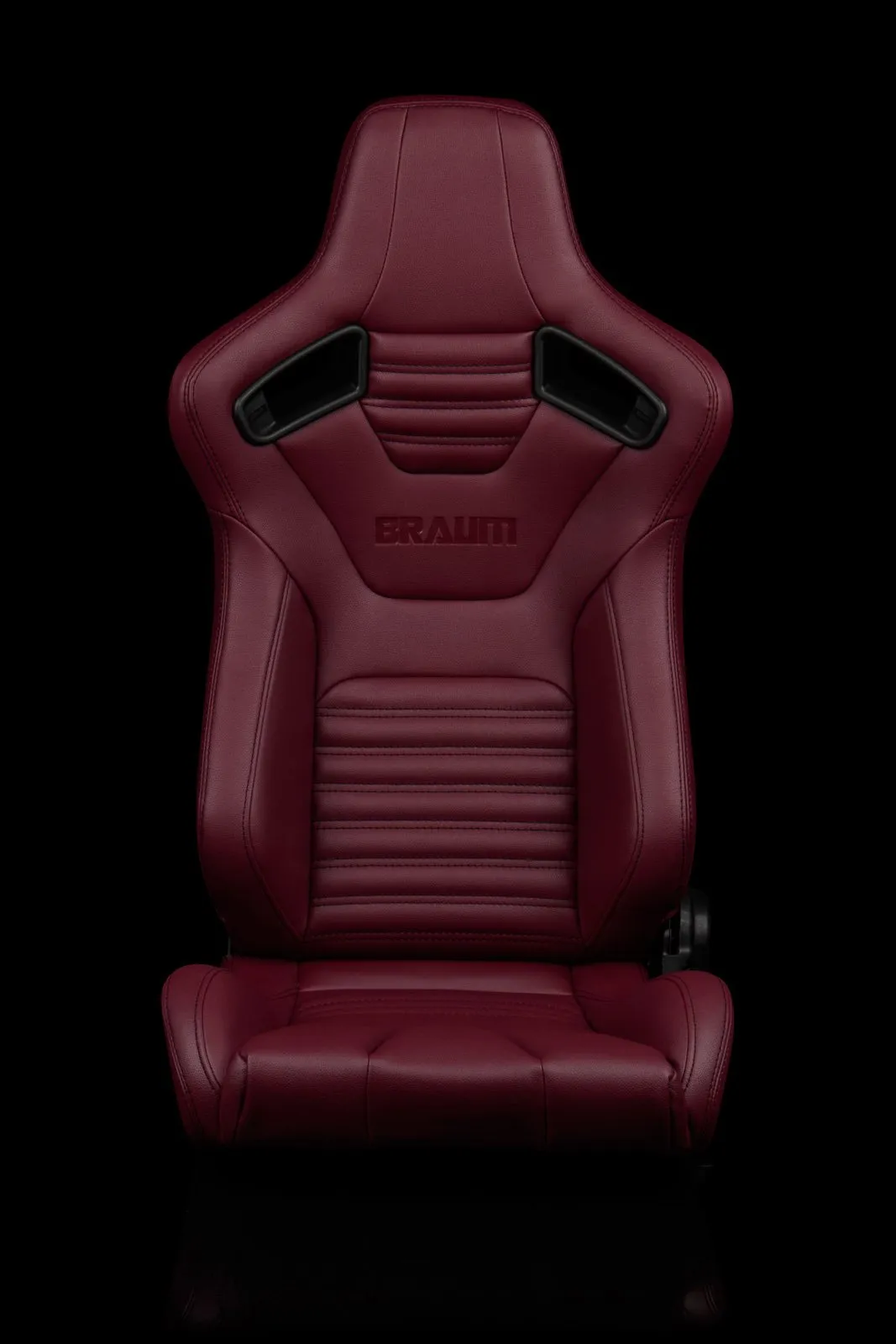 Braum Elite-X Series Sport Seats - Maroon Leatherette / Black Stitching (PAIR)