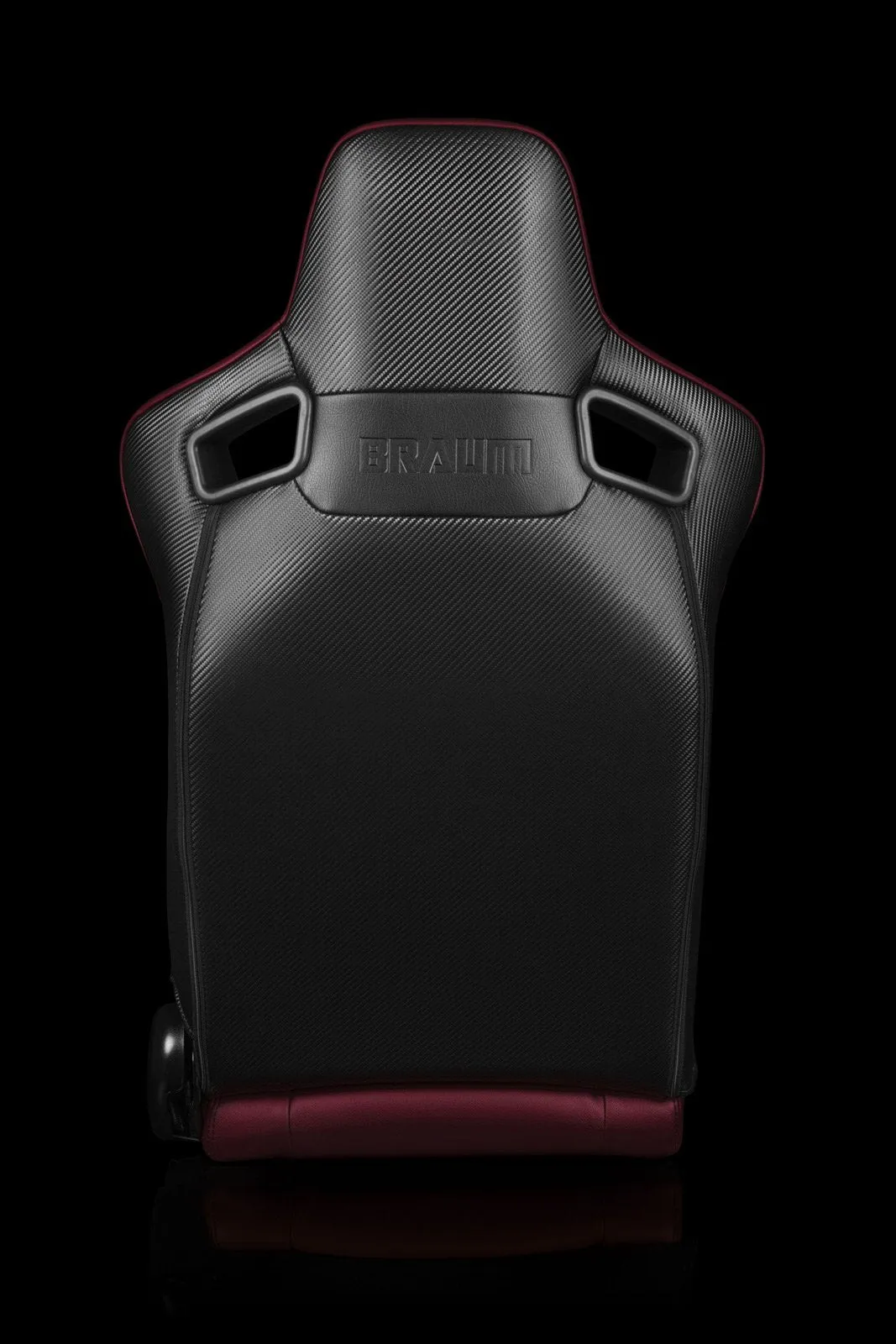 Braum Elite-X Series Sport Seats - Maroon Leatherette / Black Stitching (PAIR)