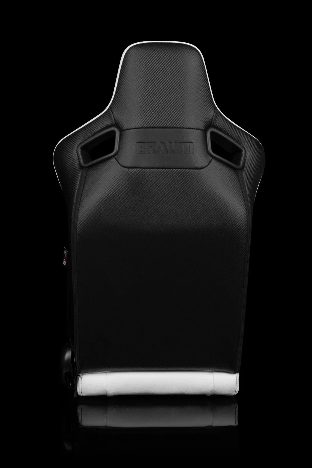 Braum Elite-X Series Sport Seats - White Leatherette / Black Stitching (PAIR)