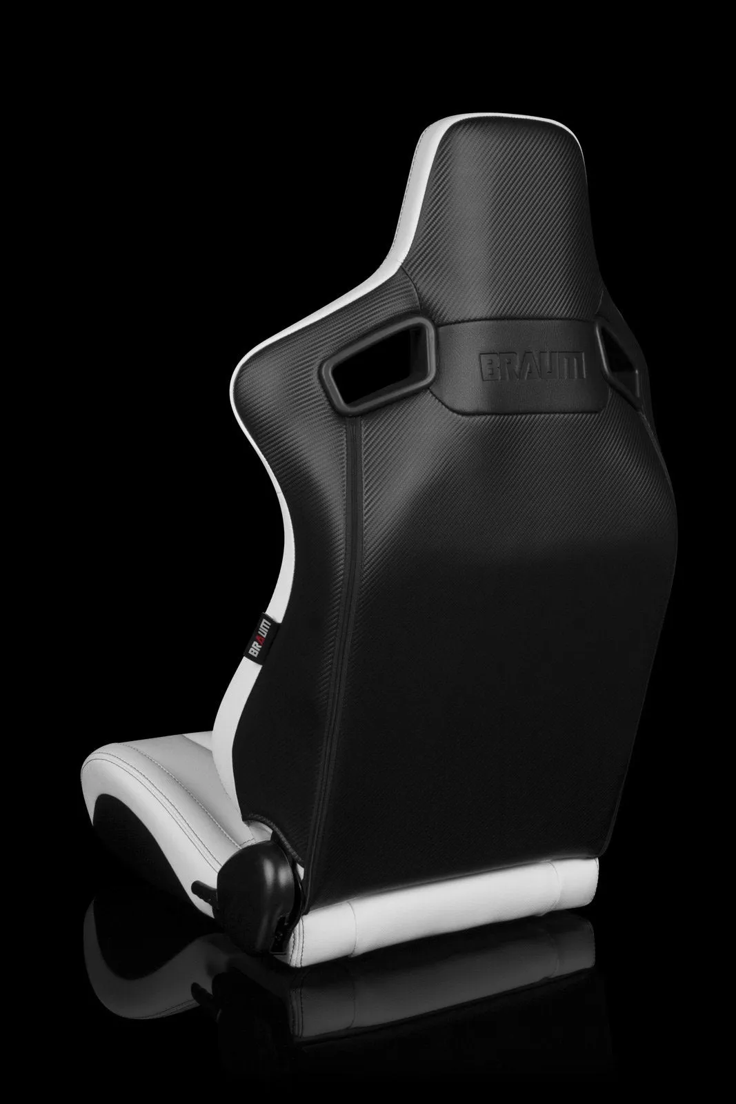 Braum Elite-X Series Sport Seats - White Leatherette / Black Stitching (PAIR)